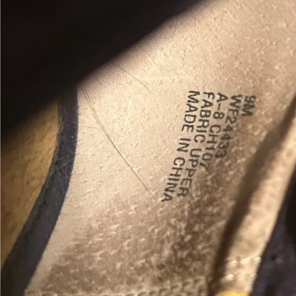 Keds Women's Navy Checkered Flats Size 9 - Picture 6 of 8